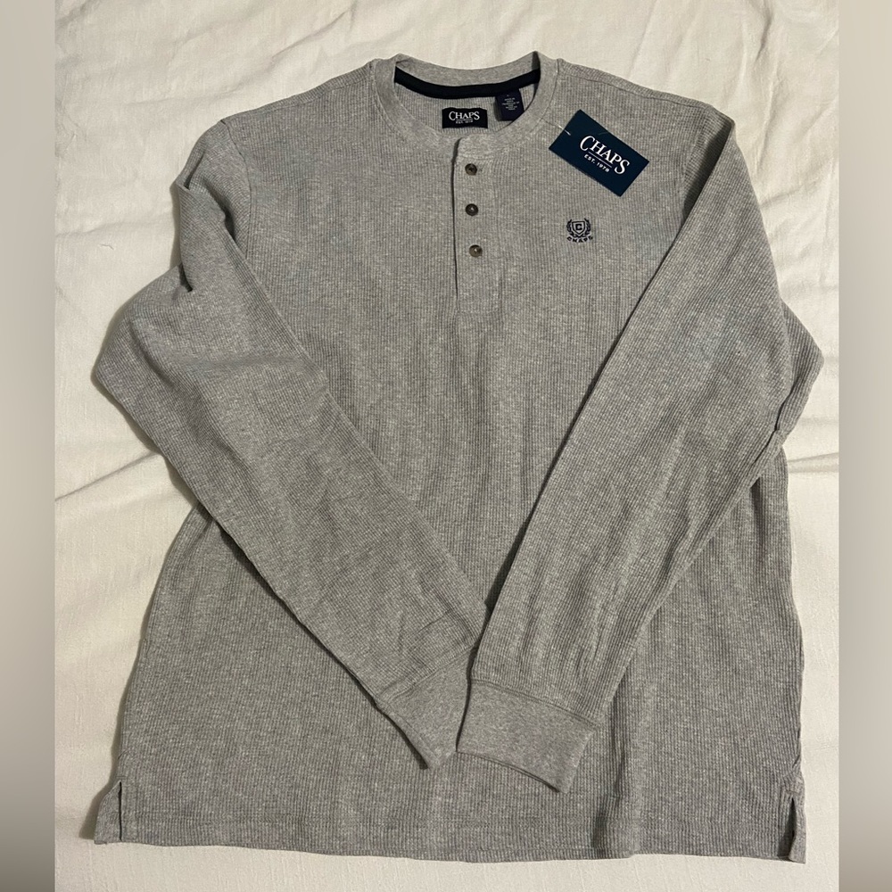 Chaps by Ralph Lauren Mens gray long sleeve thermal nwt